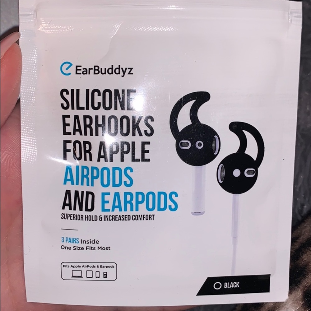 EarBuddyz 2.0 Silicone Earhooks for Air/Earpods - Picture 1 of 3